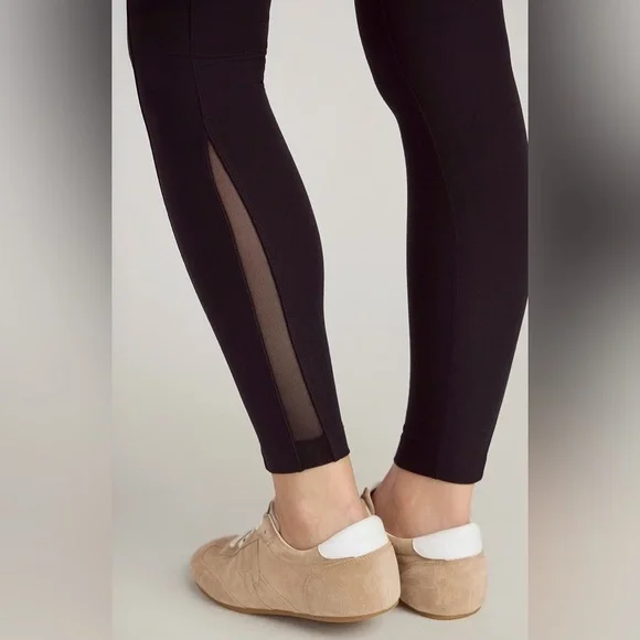 Mondetta Active Mesh Panel Leggings Yoga Pants Black NWT - Picture 4 of 5